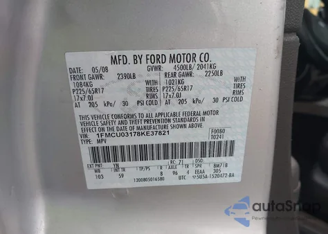 2008 Ford Escape Xlt из США, поврежденный, VIN 1FMCU03178KE37821